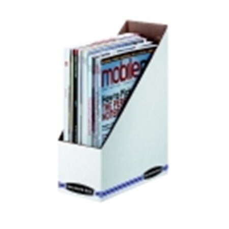 Bankers Box Bankers Box 11.75 x 3.87 x 9.25 in. Letter Size Magazine File Holder - White & Blue 1437937
